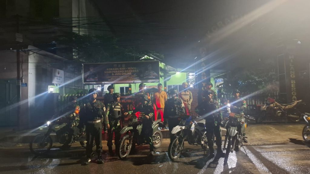 Beri Rasa Aman, Tim Patroli Denpom 1/5 Medan Gelar Patroli Rutin Malam Hari